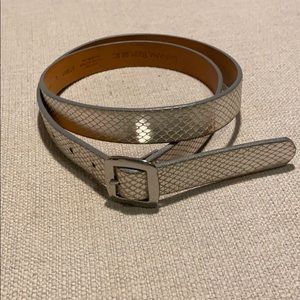 Silver Snakeskin Belt